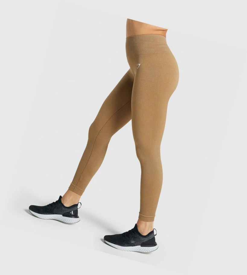 Gymshark Adapt Fleck Seamless High Waisted Naisten Leggingsit Vaaleanruskea | VTWFZY193