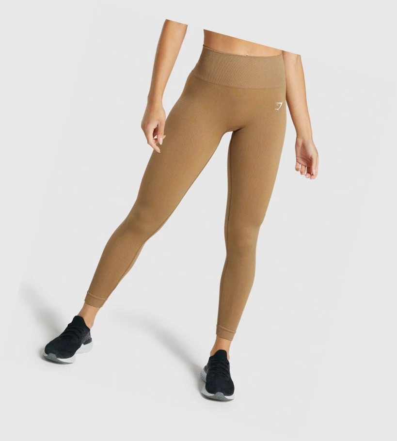 Gymshark Adapt Fleck Seamless High Waisted Naisten Leggingsit Vaaleanruskea | VTWFZY193