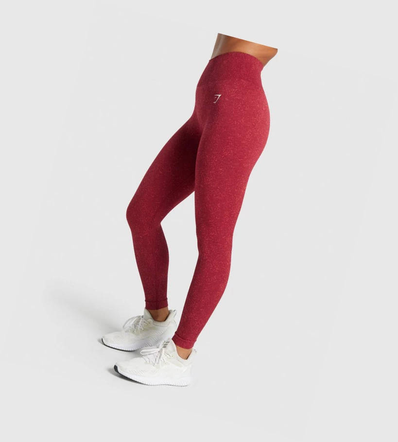 Gymshark Adapt Fleck Seamless High Waisted Naisten Leggingsit Viininpunainen | WVEQBC643