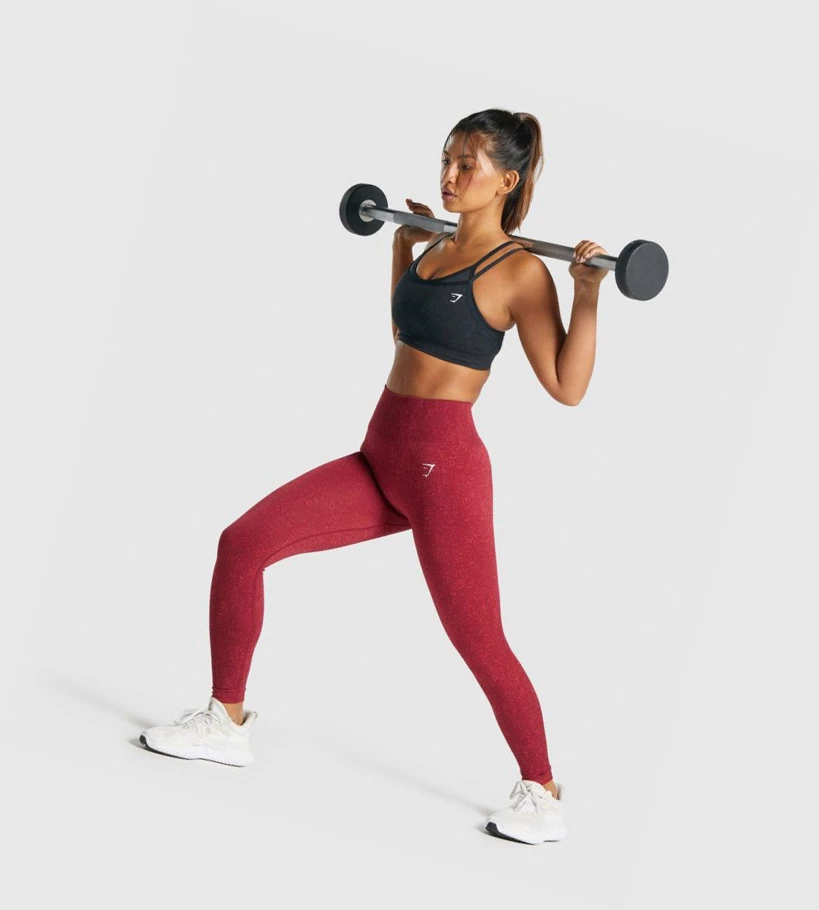 Gymshark Adapt Fleck Seamless High Waisted Naisten Leggingsit Viininpunainen | WVEQBC643