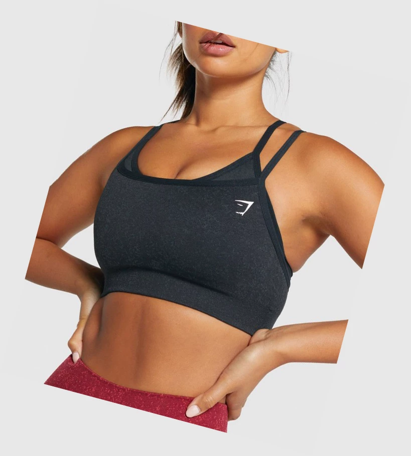 Gymshark Adapt Fleck Seamless Naisten Urheiluliivit Mustat | VZRFQP729