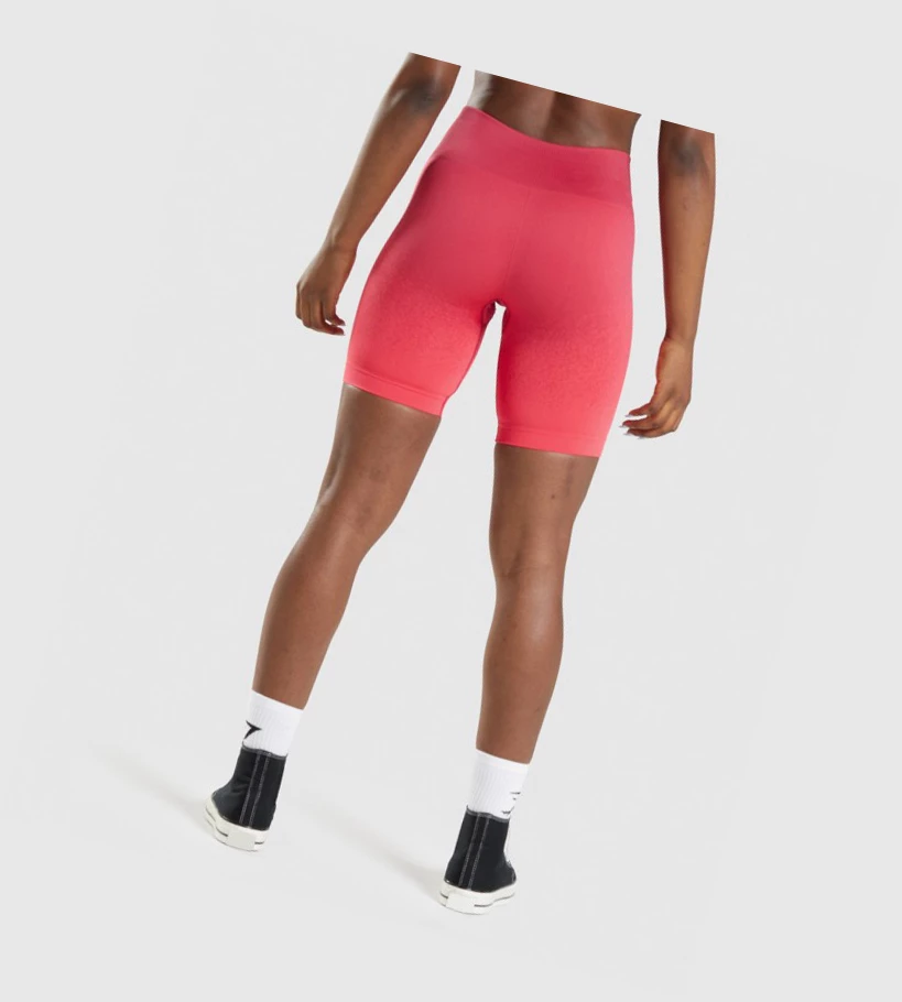 Gymshark Adapt Ombre Seamless Cycling Naisten Shortsit Pinkki Punainen | AVBWES189