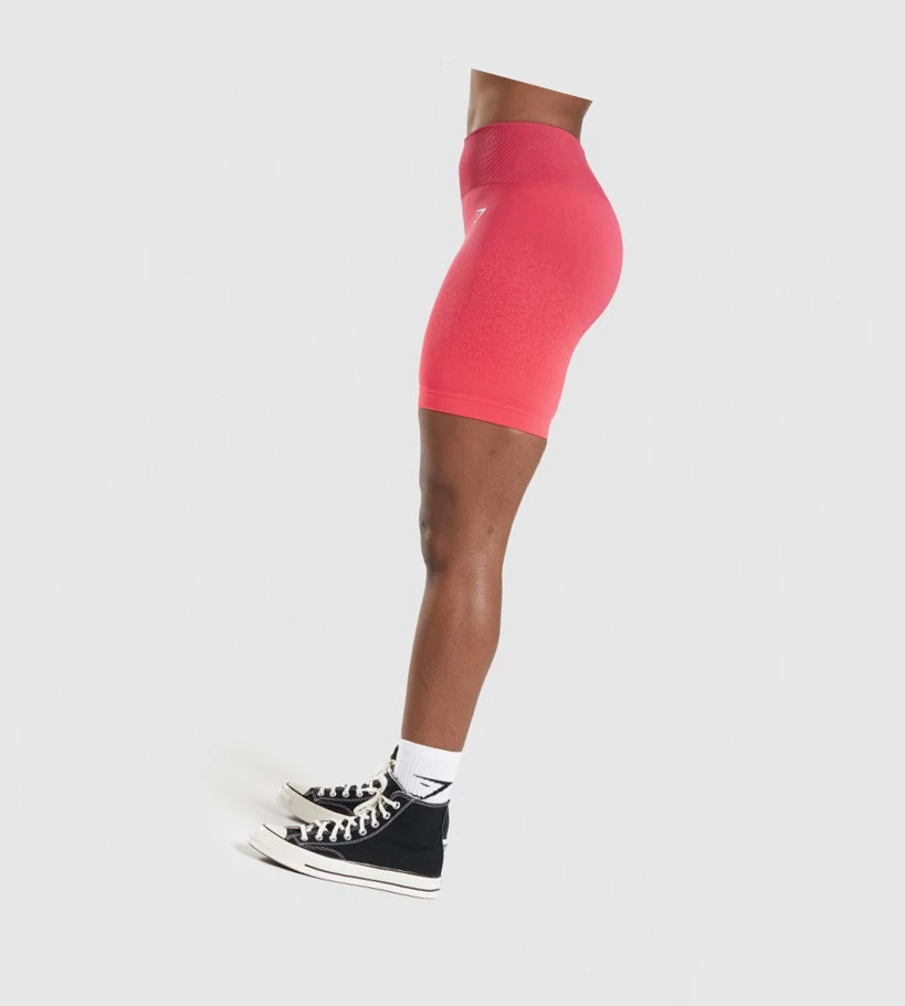 Gymshark Adapt Ombre Seamless Cycling Naisten Shortsit Pinkki Punainen | AVBWES189