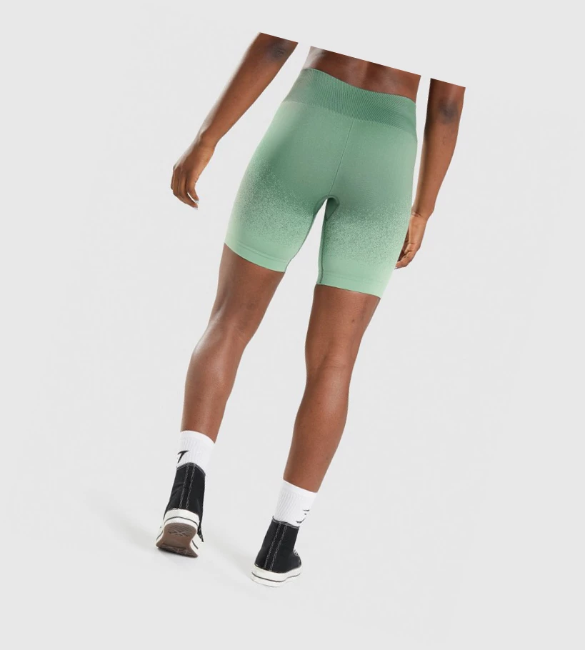 Gymshark Adapt Ombre Seamless Cycling Naisten Shortsit Vihreä Vaaleanvihreä | GJBXOP691