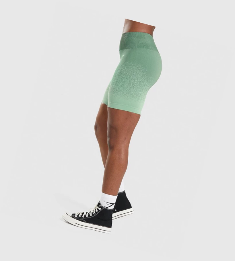 Gymshark Adapt Ombre Seamless Cycling Naisten Shortsit Vihreä Vaaleanvihreä | GJBXOP691