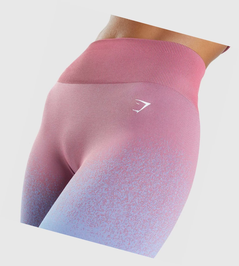 Gymshark Adapt Ombre Seamless Cycling Naisten Shortsit Pinkki Pinkki Vaaleansininen | MJQERV645