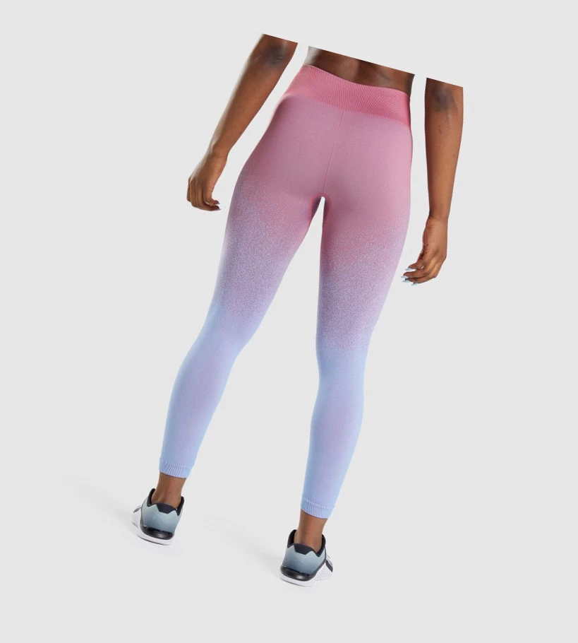 Gymshark Adapt Ombre Seamless High Waisted Naisten Leggingsit Pinkki Pinkki Vaaleansininen | OUFPIN360