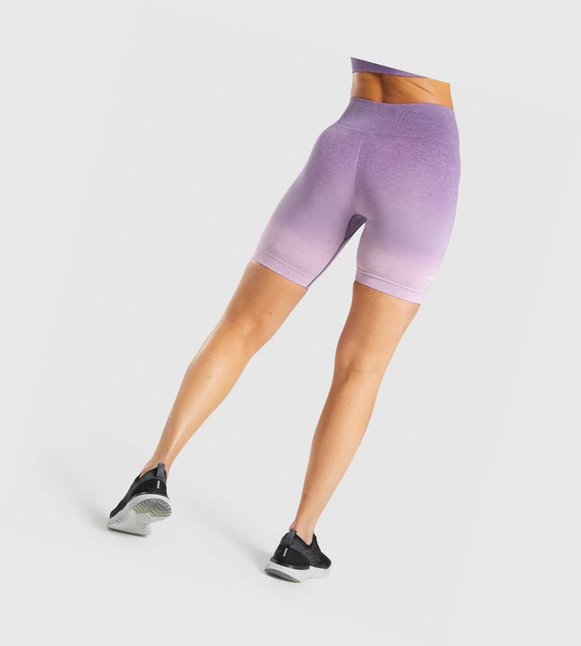Gymshark Adapt Ombre Seamless Naisten Shortsit Vaaleanvioletit Violetit | ZUFCQP462