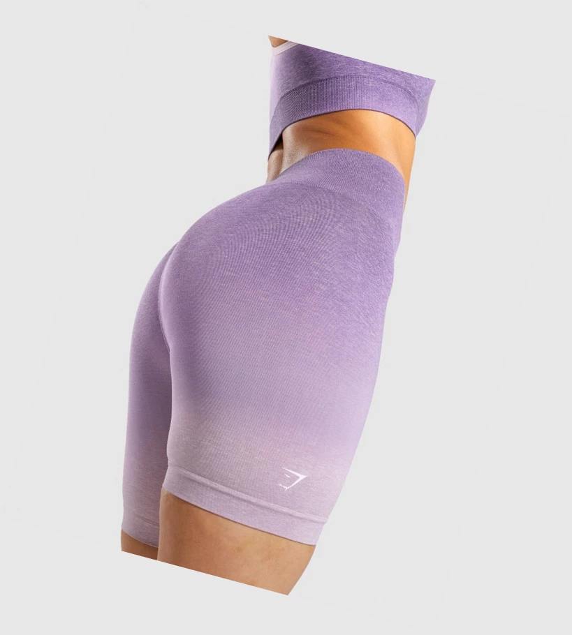Gymshark Adapt Ombre Seamless Naisten Shortsit Vaaleanvioletit Violetit | ZUFCQP462