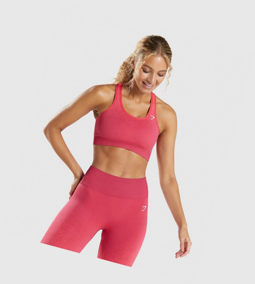 Gymshark Adapt Ombre Seamless Naisten Urheiluliivit Pinkki Punainen | EMOPTI065