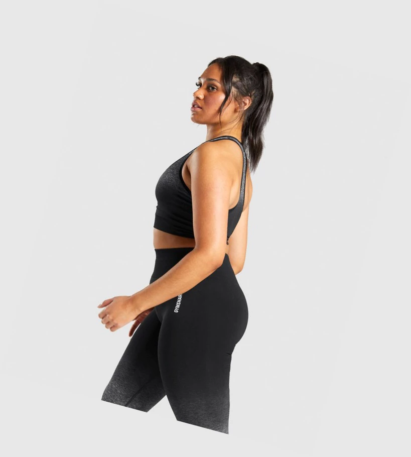 Gymshark Adapt Ombre Seamless Naisten Urheiluliivit Mustat Mustat | VCBETO602