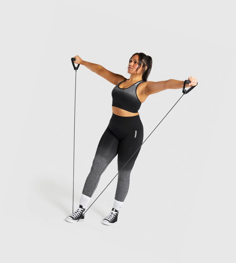 Gymshark Adapt Ombre Seamless Naisten Urheiluliivit Mustat Mustat | VCBETO602