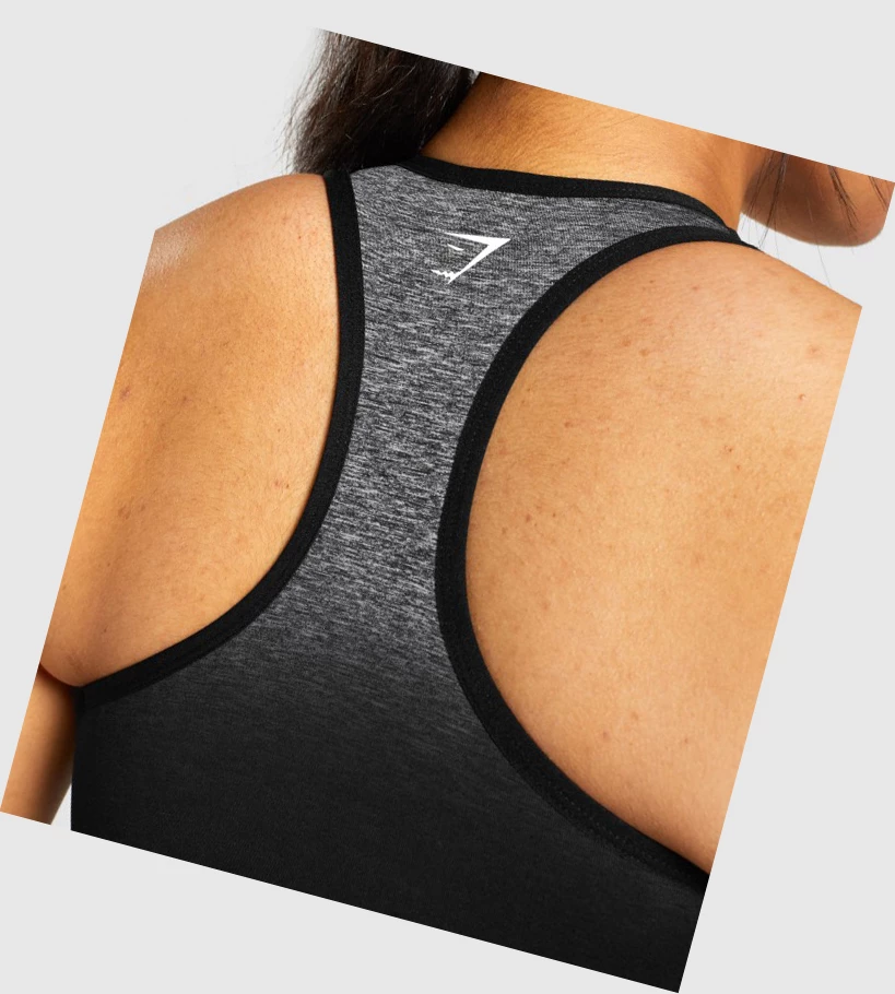 Gymshark Adapt Ombre Seamless Naisten Urheiluliivit Mustat Mustat | VCBETO602