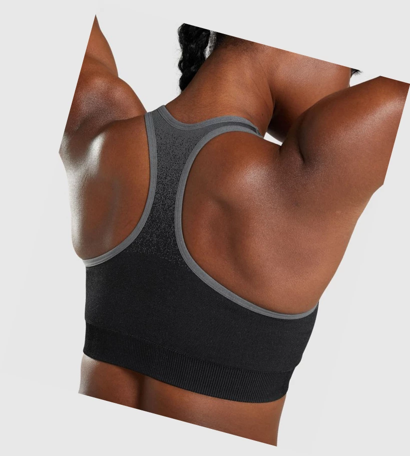 Gymshark Adapt Ombre Seamless Naisten Urheiluliivit Mustat Harmaat | WQUJZE783