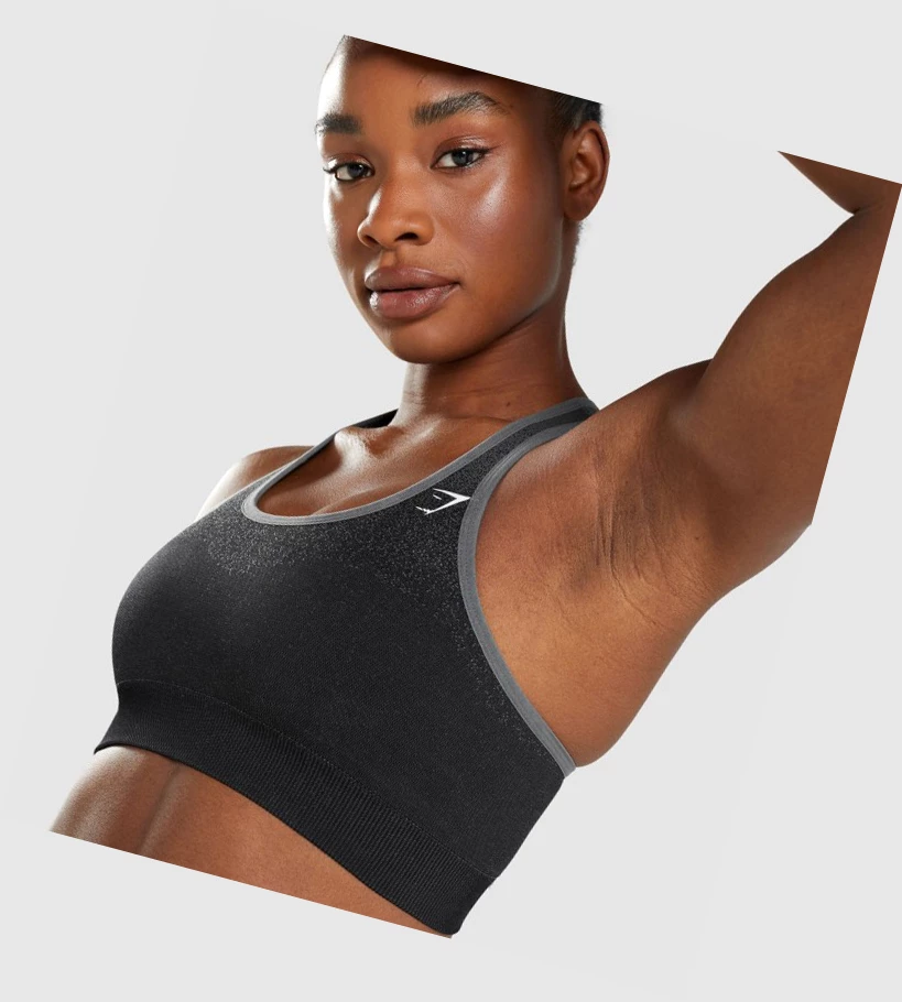 Gymshark Adapt Ombre Seamless Naisten Urheiluliivit Mustat Harmaat | WQUJZE783