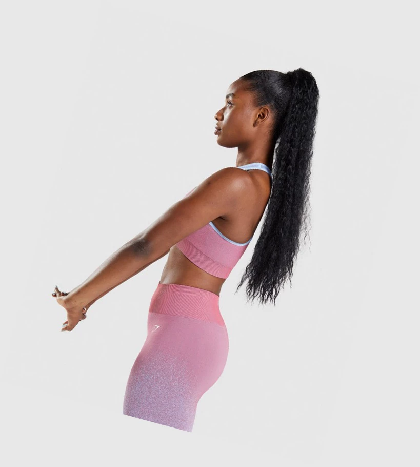 Gymshark Adapt Ombre Seamless Naisten Urheiluliivit Pinkki Pinkki Vaaleansininen | YJRXIP028