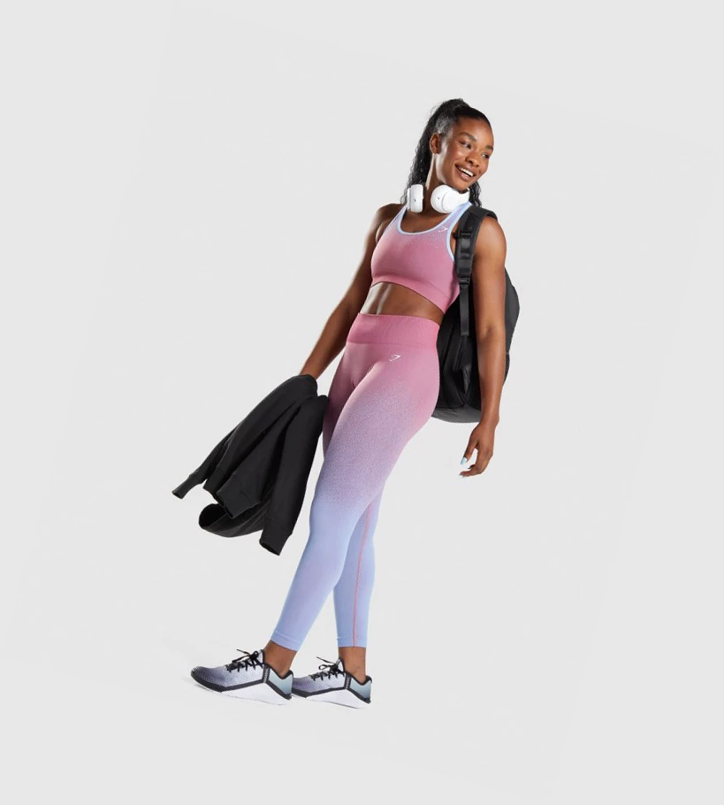 Gymshark Adapt Ombre Seamless Naisten Urheiluliivit Pinkki Pinkki Vaaleansininen | YJRXIP028
