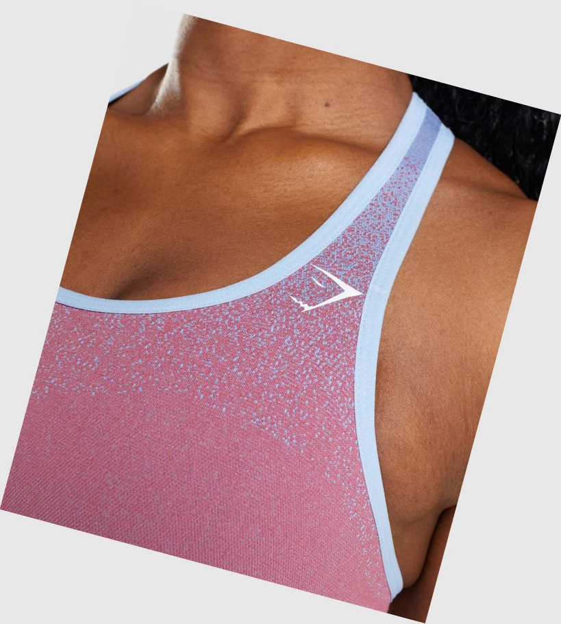 Gymshark Adapt Ombre Seamless Naisten Urheiluliivit Pinkki Pinkki Vaaleansininen | YJRXIP028