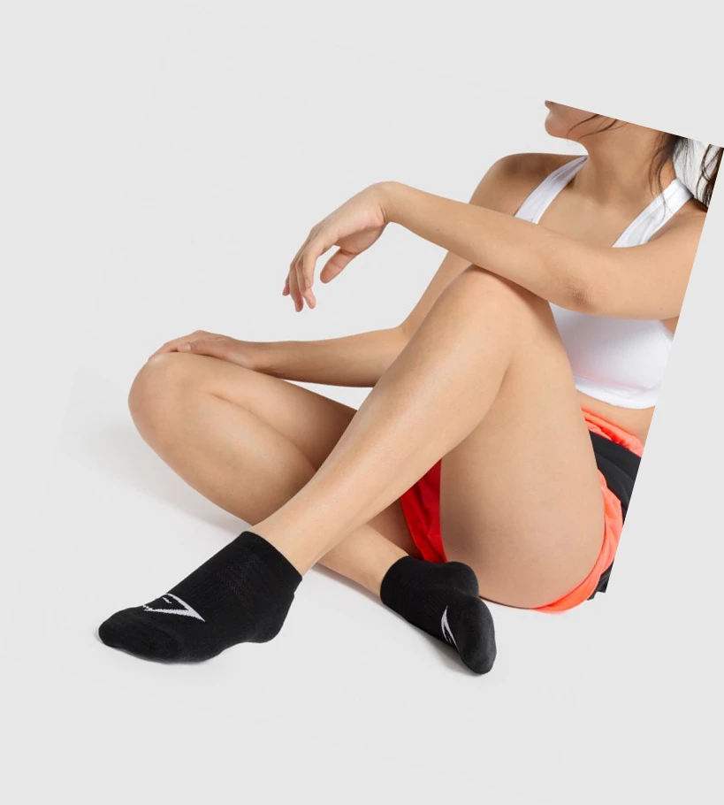 Gymshark Ankle 3pk Naisten Sukat Mustat | DOKUHQ620