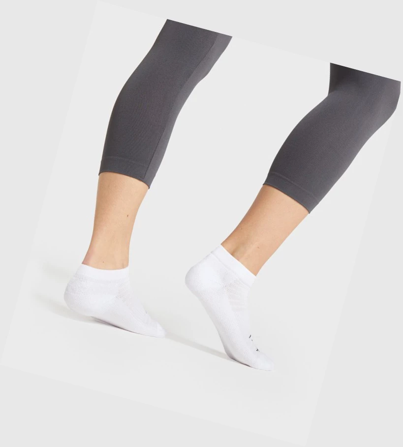 Gymshark Ankle 3pk Naisten Sukat Valkoinen | OGKDXS647