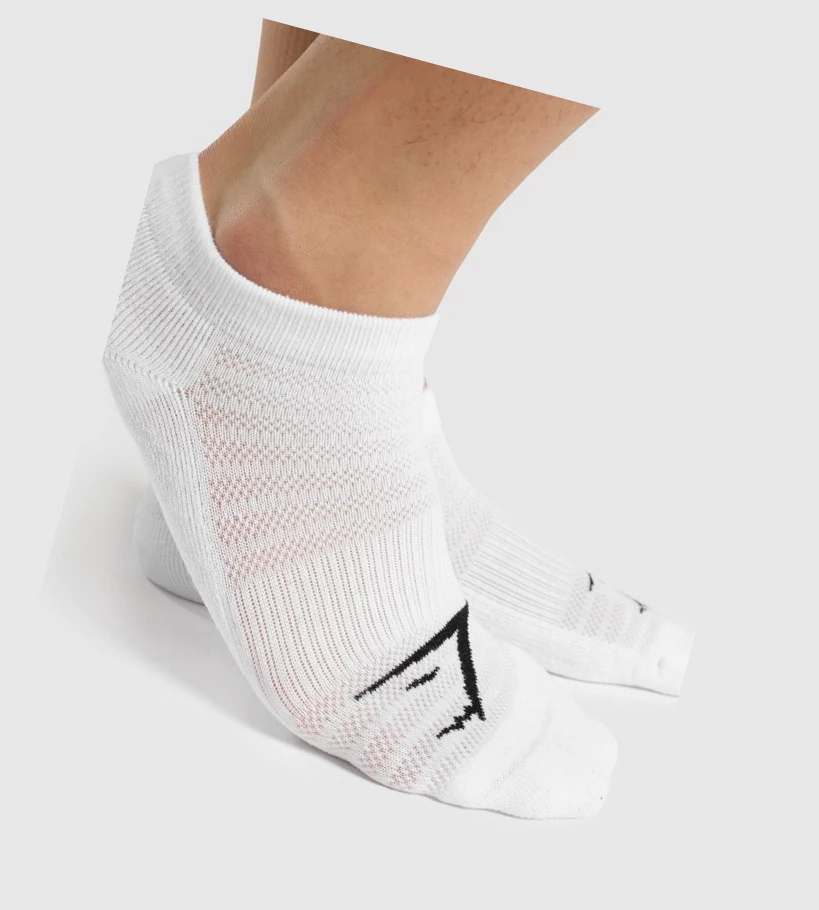 Gymshark Ankle 3pk Naisten Sukat Valkoinen Vaaleanharmaat Mustat | XTBPZR082