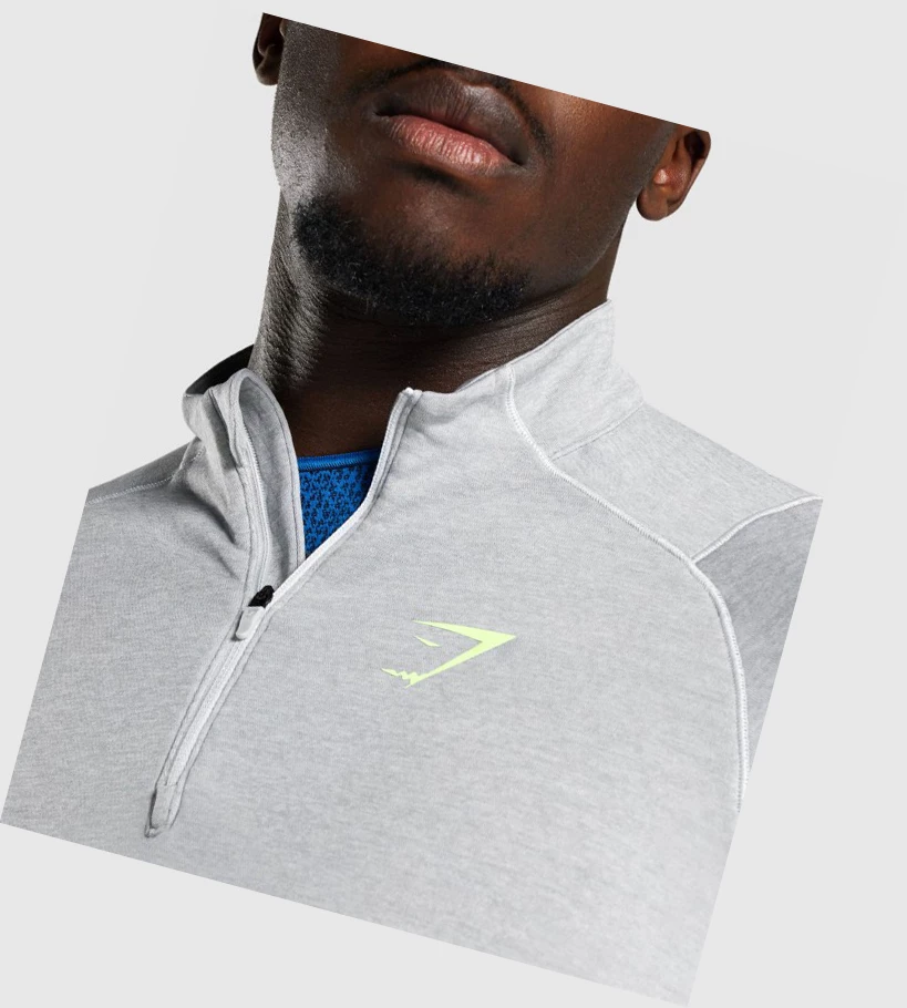 Gymshark Apex 1/4 Zip Miesten Vaatteet Vaaleanharmaat | QOYKGF315