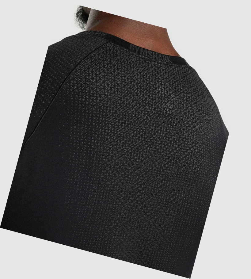 Gymshark Apex Contrast Miesten T Paidat Mustat | SLNTBK672