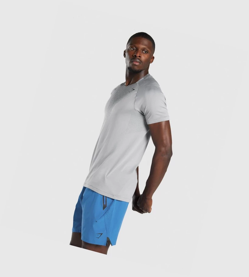Gymshark Apex Contrast Seamless Miesten T Paidat Harmaat | BYMVEQ250