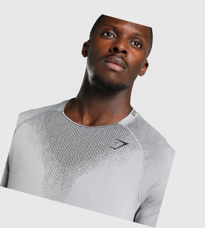 Gymshark Apex Contrast Seamless Miesten T Paidat Harmaat | BYMVEQ250