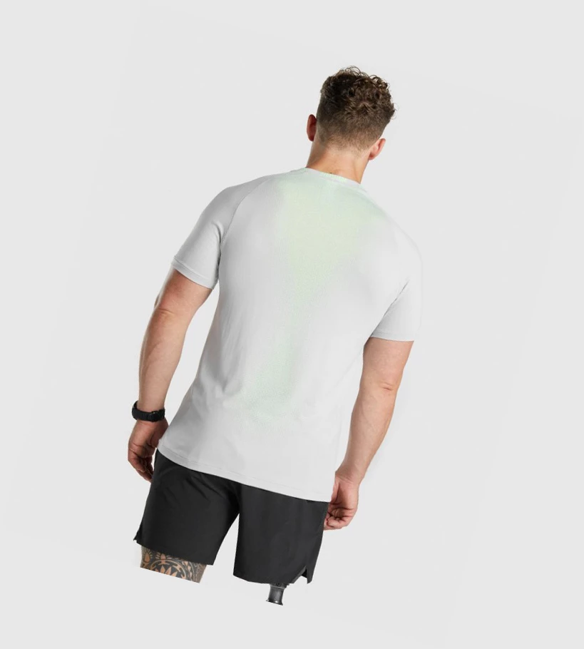 Gymshark Apex Contrast Seamless Miesten T Paidat Vaaleanharmaat | KGYCEX694