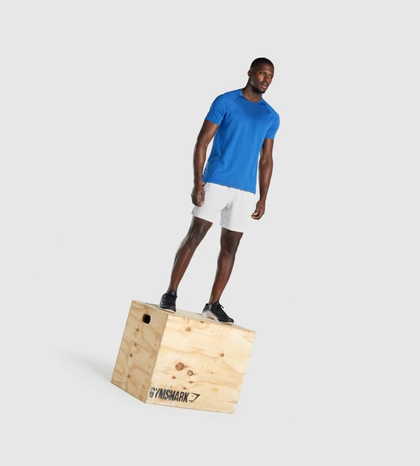 Gymshark Apex Contrast Seamless Miesten T Paidat Sininen | QZGLUJ620