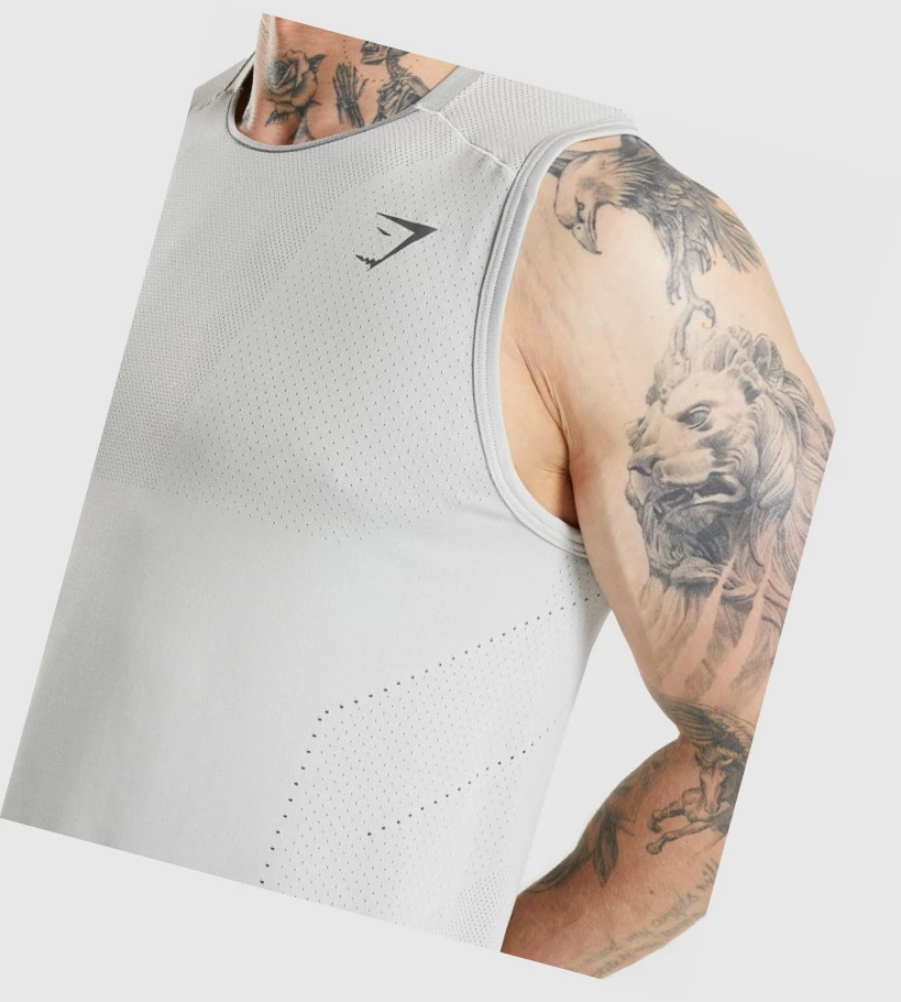 Gymshark Apex Miesten Hihaton Paita Vaaleanharmaat Harmaat | PXOWLG761