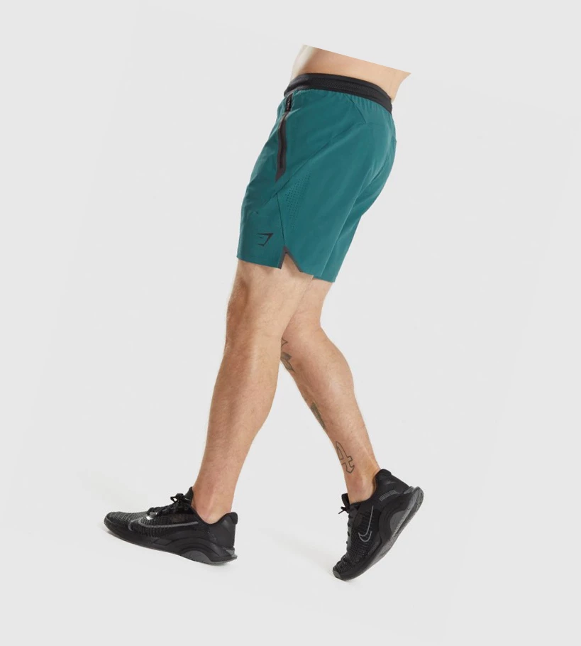 Gymshark Apex Perform Miesten Shortsit Turkoosi | KESBJU895