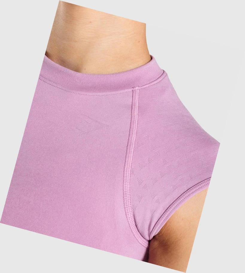 Gymshark Apex Seamless Crop Top Naisten T Paidat Violetit Vaaleanvioletit | XUTICJ475