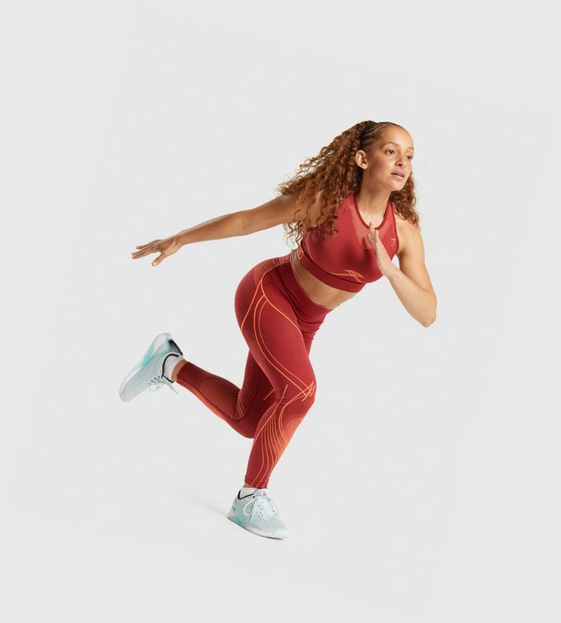 Gymshark Apex Seamless High Rise High Waisted Naisten Leggingsit Viininpunainen | DCHGLK248