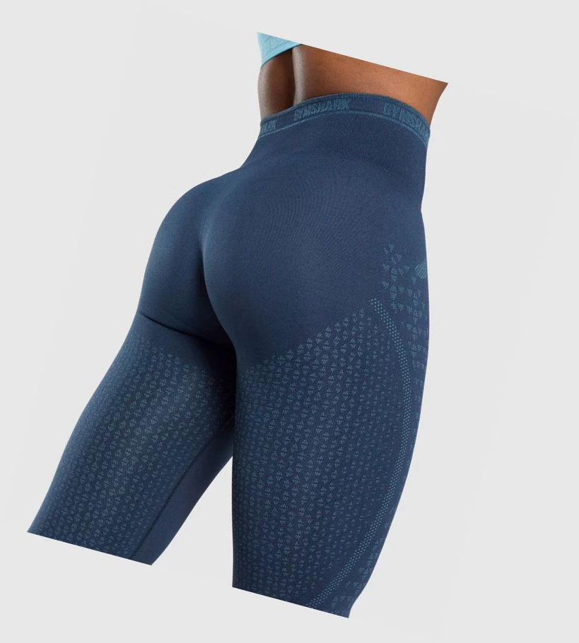 Gymshark Apex Seamless High Waisted Naisten Leggingsit Laivastonsininen Vaaleansininen | QTWLJN294