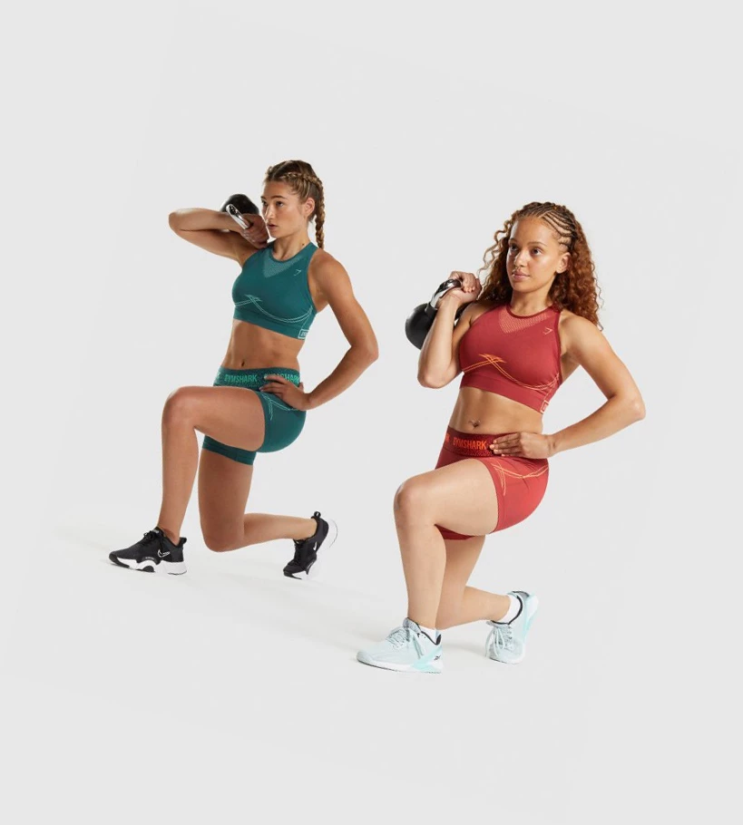 Gymshark Apex Seamless Low Rise Naisten Shortsit Turkoosi | JQRHTG952