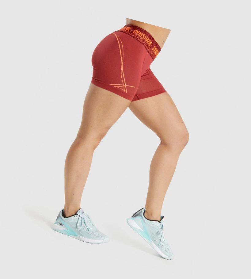 Gymshark Apex Seamless Low Rise Naisten Shortsit Viininpunainen | RZALCS918
