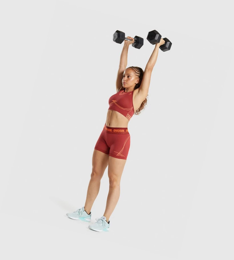 Gymshark Apex Seamless Low Rise Naisten Shortsit Viininpunainen | RZALCS918