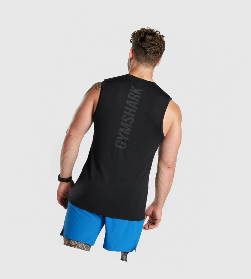 Gymshark Apex Seamless Miesten Hihaton Paita Mustat | GUBFXT372