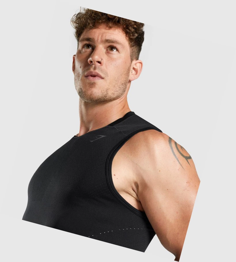 Gymshark Apex Seamless Miesten Hihaton Paita Mustat | GUBFXT372