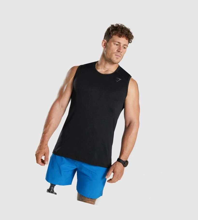 Gymshark Apex Seamless Miesten Hihaton Paita Mustat | GUBFXT372