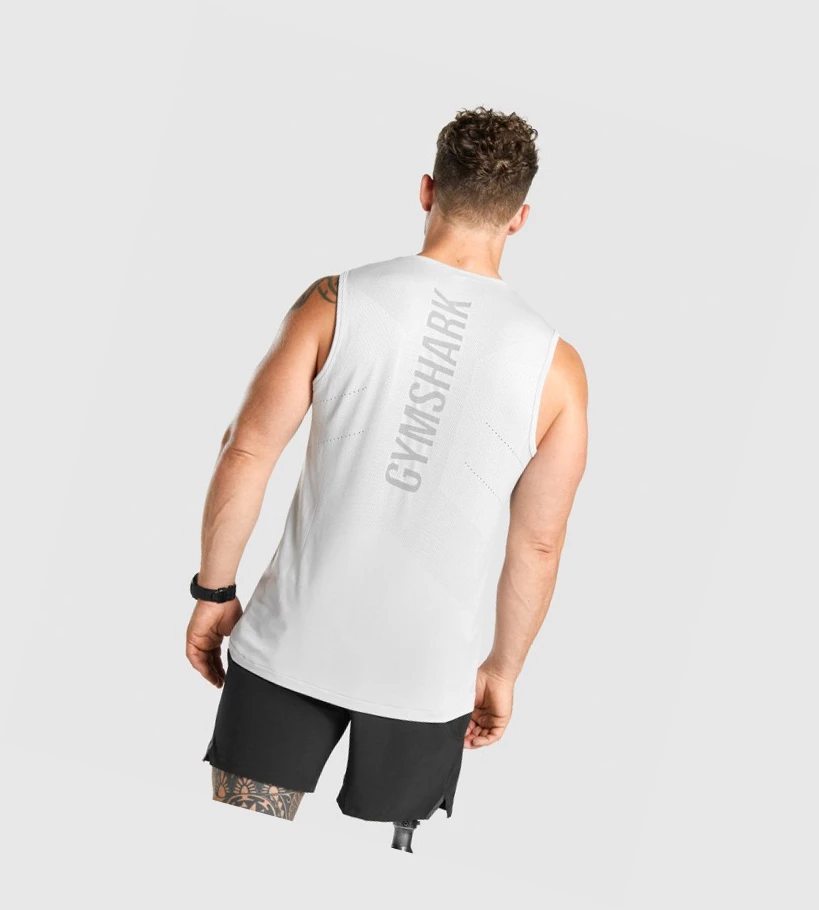 Gymshark Apex Seamless Miesten Hihaton Paita Vaaleanharmaat | YIWDEB207