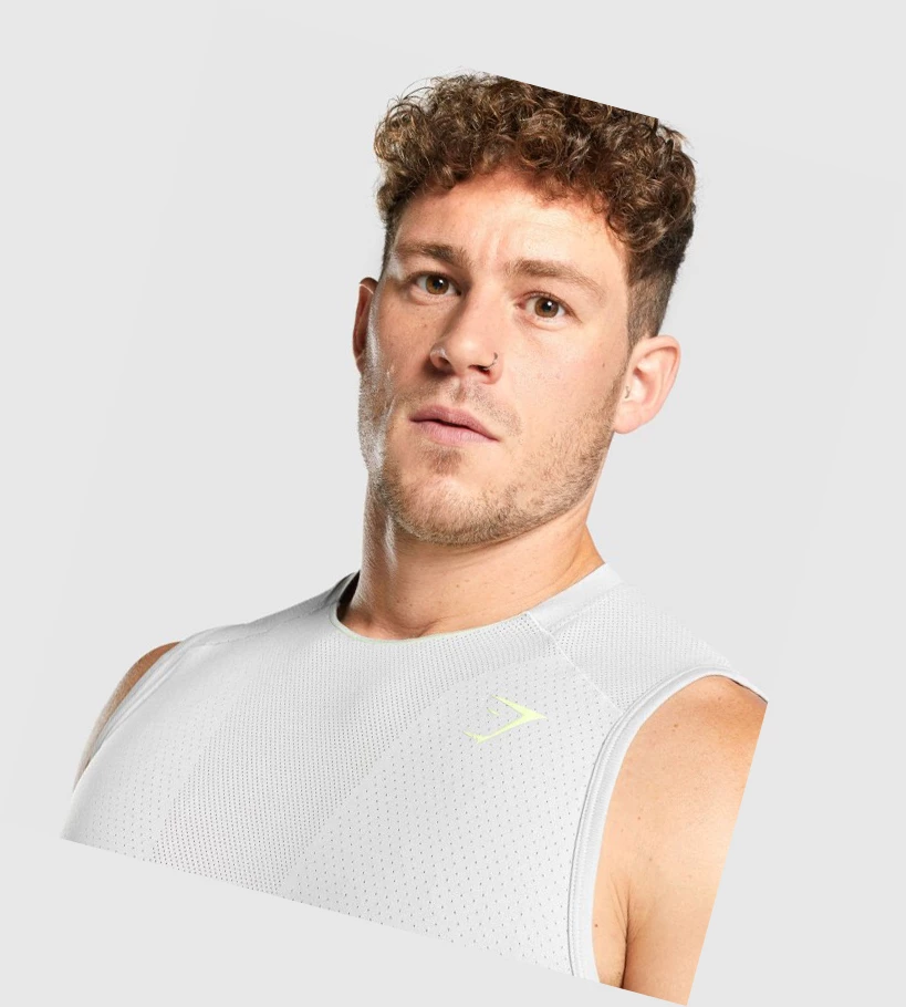 Gymshark Apex Seamless Miesten Hihaton Paita Vaaleanharmaat | YIWDEB207