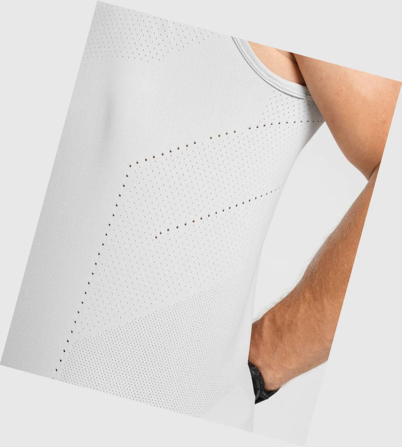 Gymshark Apex Seamless Miesten Hihaton Paita Vaaleanharmaat | YIWDEB207