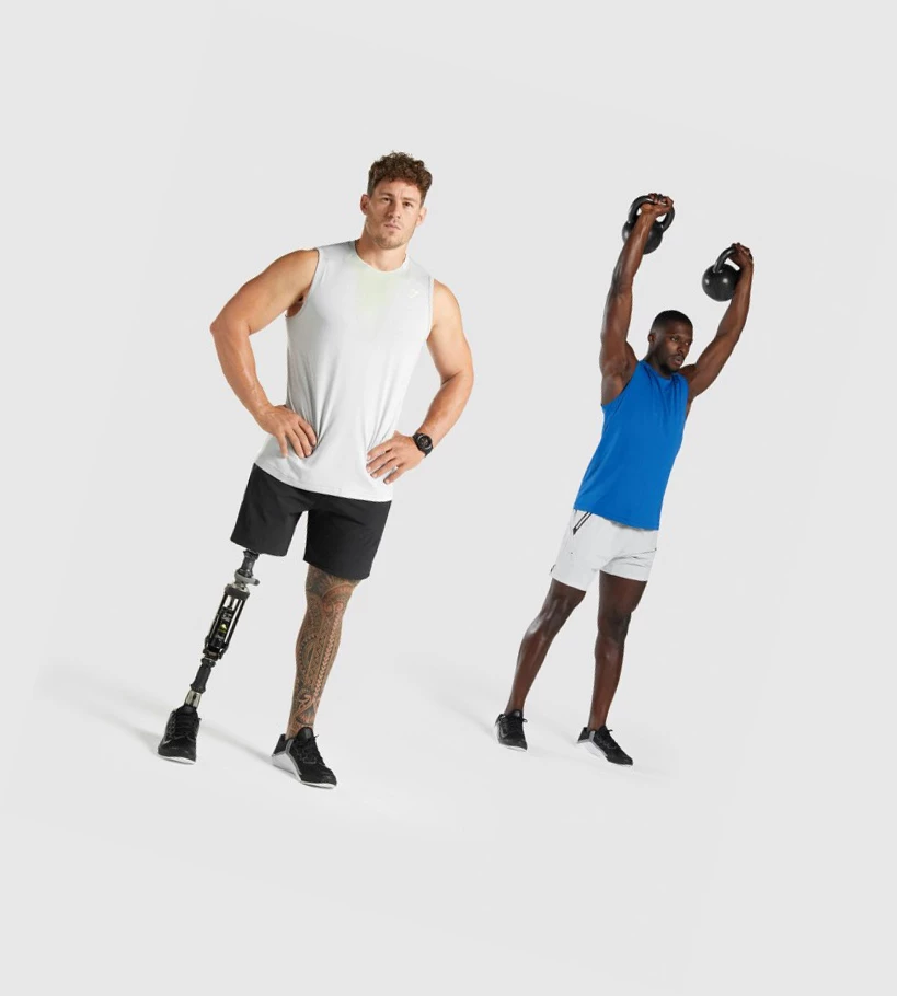Gymshark Apex Seamless Miesten Hihaton Paita Sininen | YWKXOD816