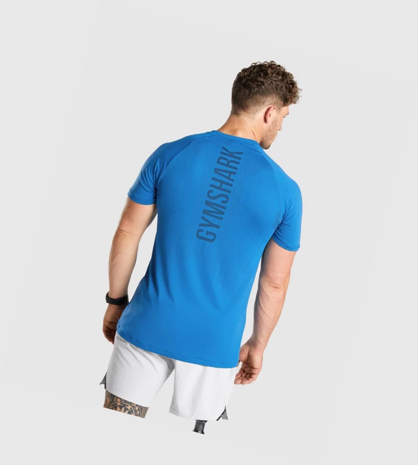 Gymshark Apex Seamless Miesten T Paidat Sininen | BMPIHY825