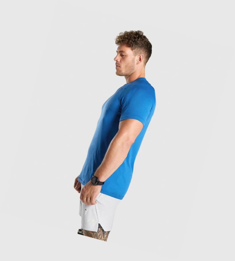 Gymshark Apex Seamless Miesten T Paidat Sininen | BMPIHY825