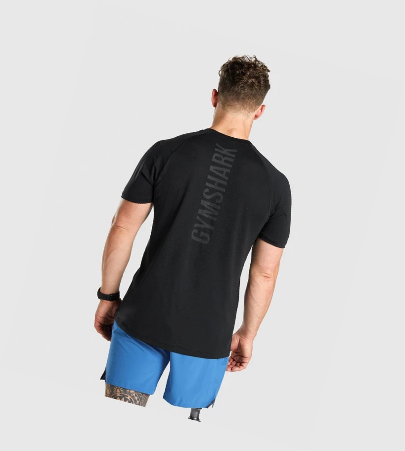 Gymshark Apex Seamless Miesten T Paidat Mustat | LFUDPW523