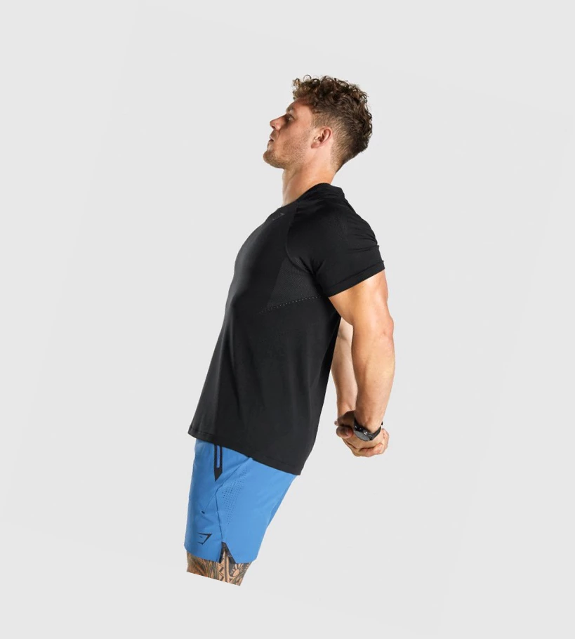 Gymshark Apex Seamless Miesten T Paidat Mustat | LFUDPW523